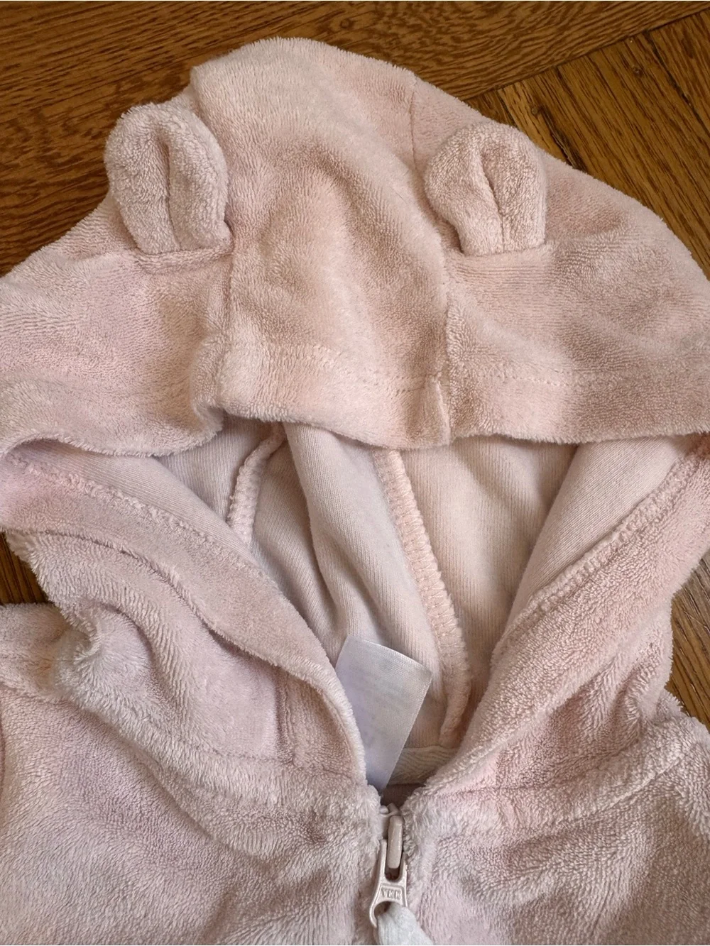 Carter’s Sz 9 mo Cozy Pink Hooded Baby Terry Sweatshirt & Pants Set - Lamb